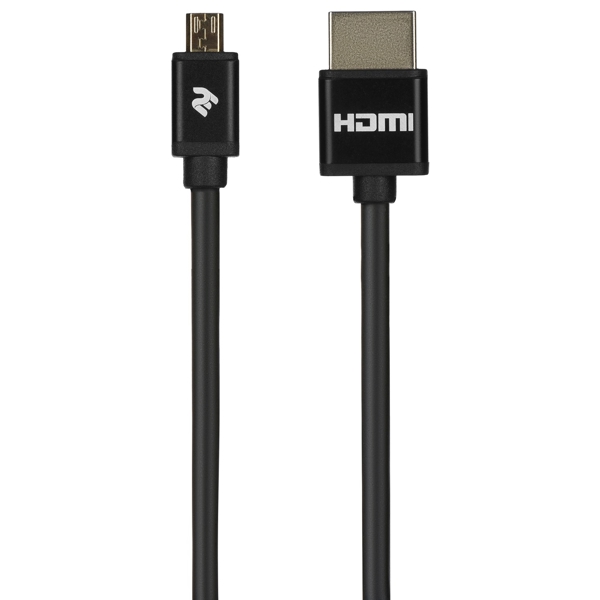 USB კაბელი 2E 2EW-1121-2m, Slim, High Speed, USB 2.0 to Micro USB Cable, 2m, Black