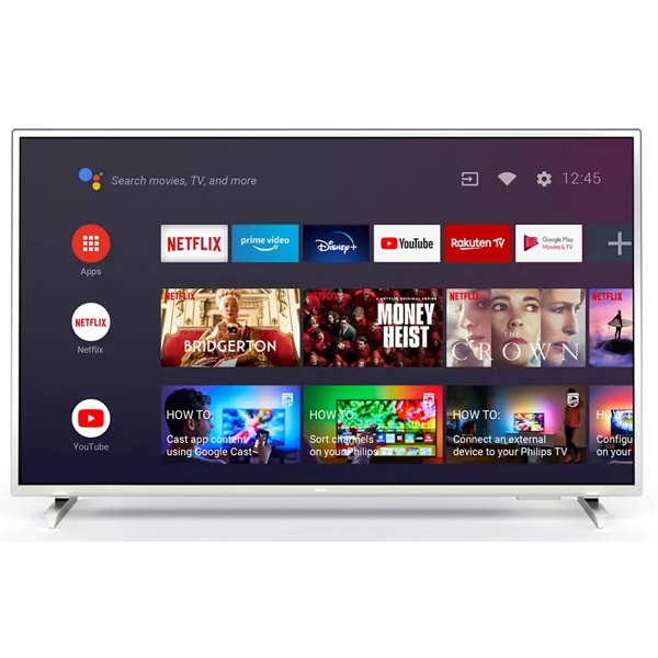 ტელევიზორი Philips 32PFS6906/12, 32", FHD, Smart TV, Android, HDMI, USB, CI, RJ-45, Wifi, BT, Silver