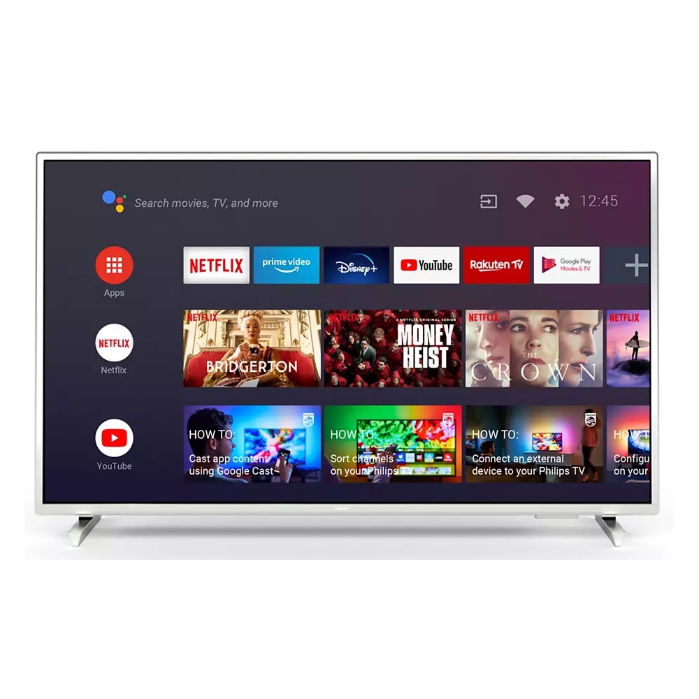 ტელევიზორი Philips 32PFS6906/12, 32", FHD, Smart TV, Android, HDMI, USB, CI, RJ-45, Wifi, BT, Silver