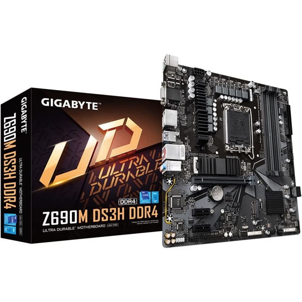 დედა დაფა Gigabyte GB-Z690M-DS3H, LGA 1700, DDR4, DIMM, 128GB