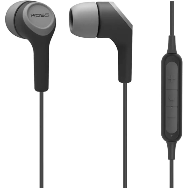 ყურსასმენი Koss 196750, Wired, In-Ear Headphones, Microphone,  Bluetooth, Grey