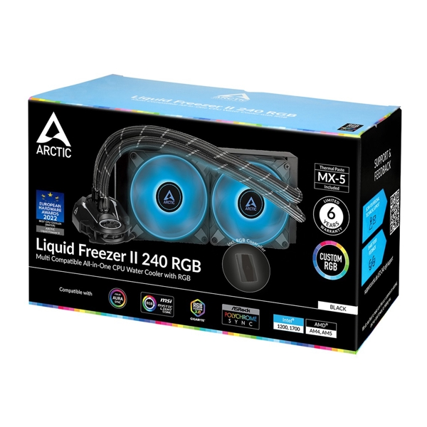 ქულერი Arctic ACFRE00099A, RGB, 120mm, 1800RPM, Cooler, Black