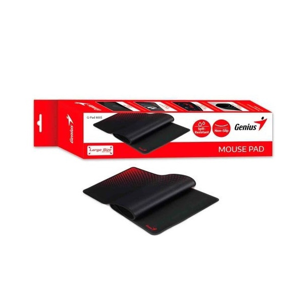 მაუსის პადი Genius G-Pad 800S, Gaming Mouse Pad, M, Black/Red