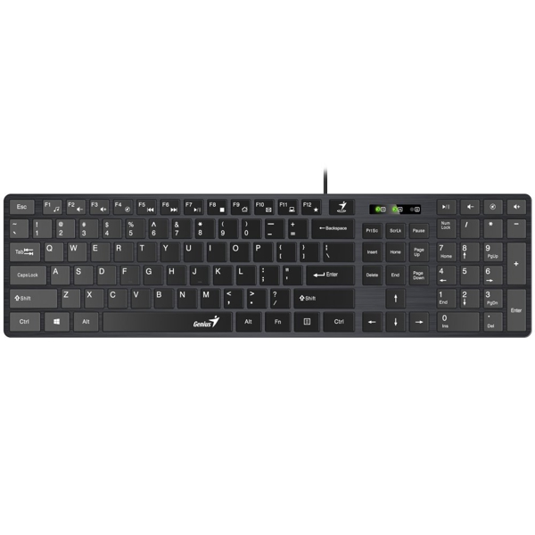 კლავიატურა+მაუსი Genius SlimStar C126, Wired, USB, Office Keyboard And Mouse, Black