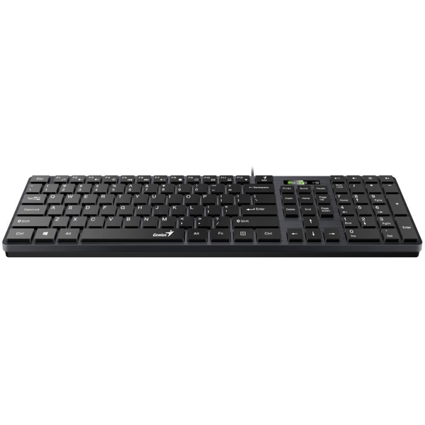 Genius SlimStar C126, Wired, USB, Office Keyboard And Mouse, Black