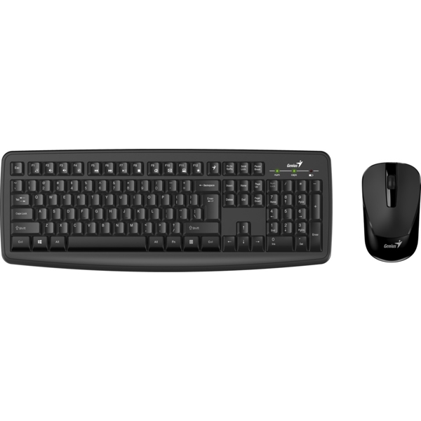 Genius KM-8101, Wireless, USB, Office Keyboard And Mouse, Black