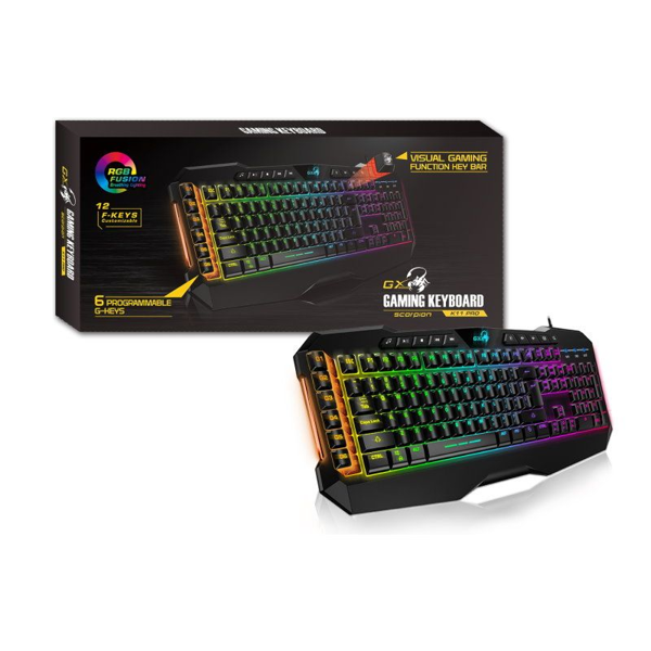 კლავიატურა Genius Scorpion K11 Pro, Wired, USB, RGB, Gaming Keyboard, Black