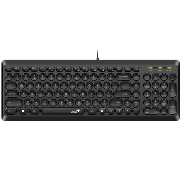 კლავიატურა Genius SlimStar Q200, Wired, USB, Classic Keyboard, Black