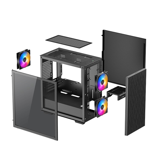 ქეისი Deepcool MATREXX 40 3FS, Computer Case, MATX, Mini-ITX, Micro-ATX, USB 3.0, USB 2.0, Black