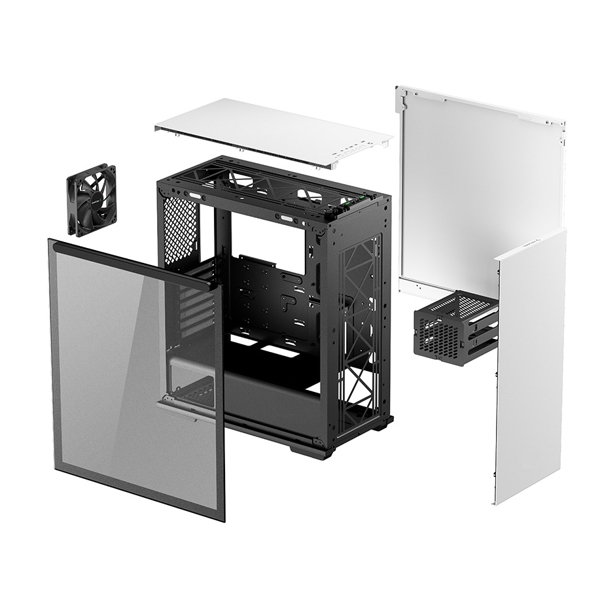 ქეისი Deepcool Macube 310 WH, Computer Case, MidT, ATX, Mini-ITX, Micro-ATX, 2xUSB 3.0, White