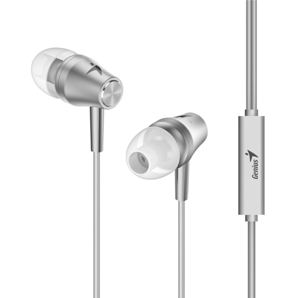 Genius HS-M360, Wired, In-Ear Headphones, Microphone, Silver