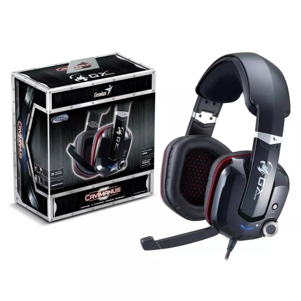 ყურსასმენი Genius HS-G700V, Full-Size Headphone for PC gaming, USB, Black