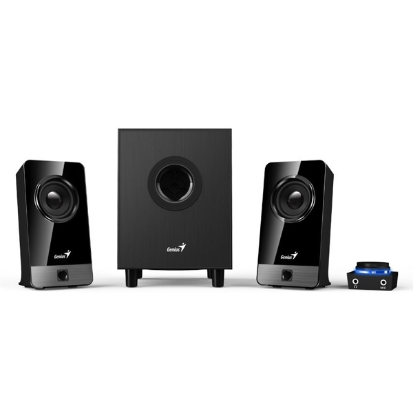 დინამიკი Genius SW-2.1 300X, 2.1 Speakers with Subwoofer, 100-240V/10W, 3.5mm, Black