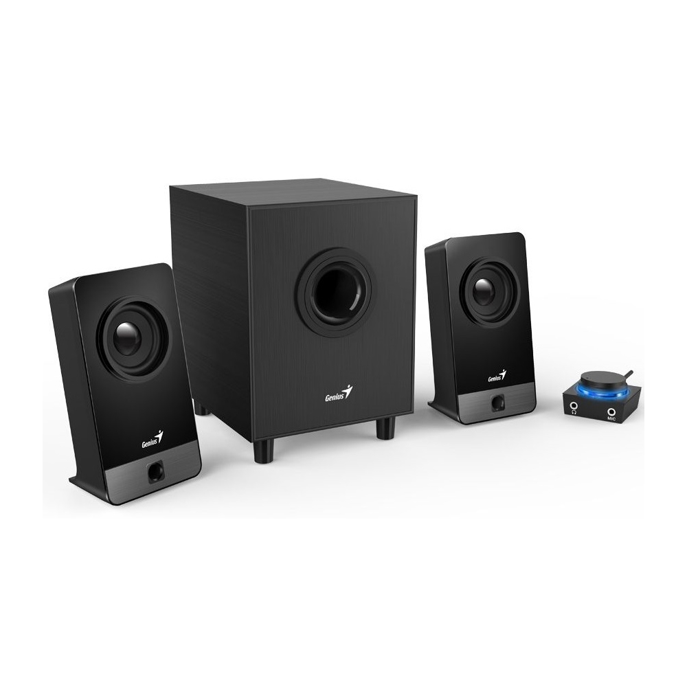 Genius SW-2.1 300X, 2.1 Speakers with Subwoofer, 100-240V/10W, 3.5mm, Black