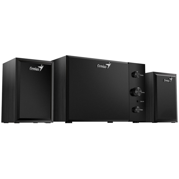 დინამიკი Genius SW-2.1 350, 2.1 Speakers with Subwoofer, 100-240V/15W, 3.5mm, Black