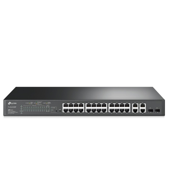 სვიჩი TP-Link TL-SL2428P, 24-Port, PoE + Switch, Black