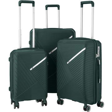 სამოგზაურო ჩანთა 2E 2E-SPPS-SET3-EG, 3in1, Suitcases, Emerald Green