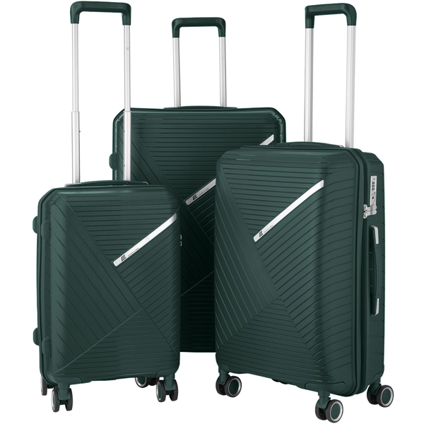 2E 2E-SPPS-SET3-EG, 3in1, Suitcases, Emerald Green
