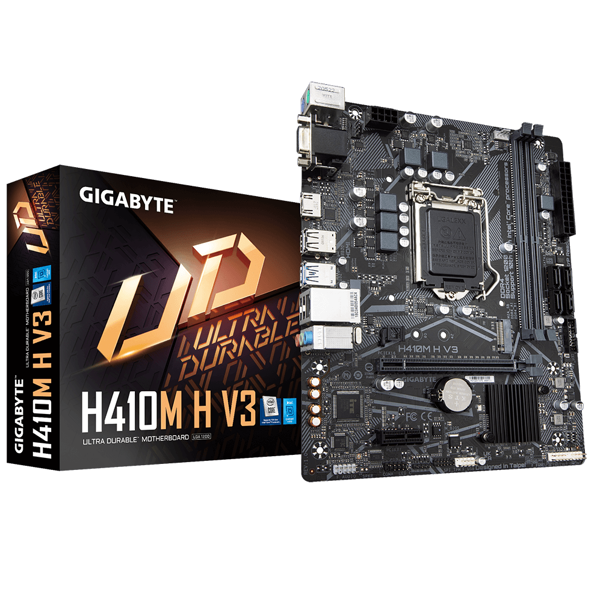 დედა დაფა Gygabite GB-H410M-H-V3, LGA  1200, DDR4, DIMM, 64GB