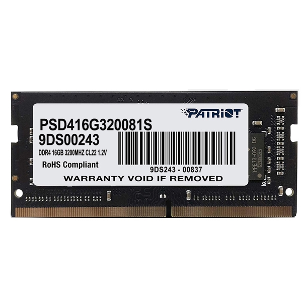 Patriot PSD416G320081S, RAM 16GB, SODIMM, 3200 MHz