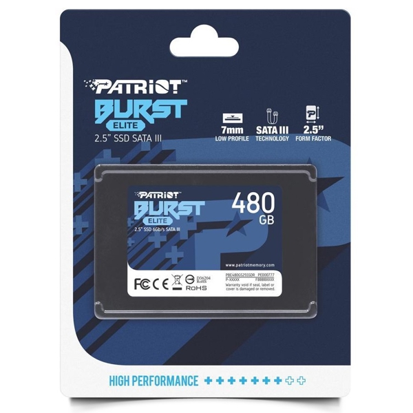 მყარი დისკი Patriot PBE480GS25SSDR, 480GB, 2.5", Hard Drive