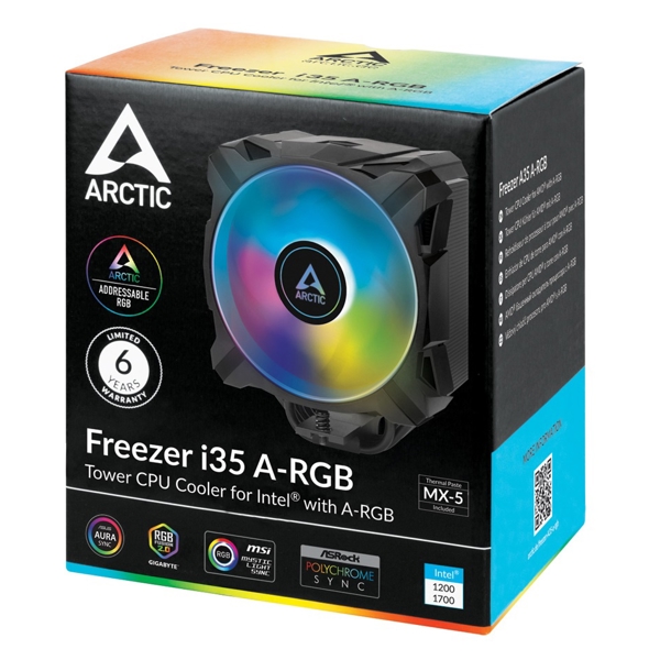 Arctic ACFRE00104A, RGB, 120mm, 1700RPM, Cooler, Gray