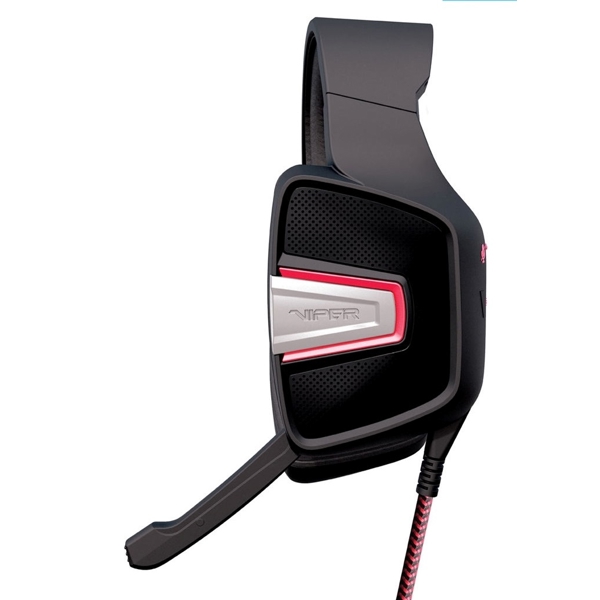 ყურსასმენი Patriot PV3302JMK Viper V330, Gaming Headset, Wired, LED, 3.5mm, Black