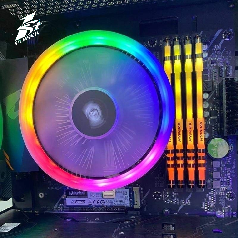 1STPlayer FR1, RGB, 120mm, 2200RPM, Cooler, Black
