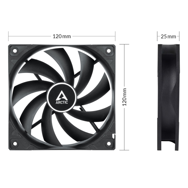 ქულერი Artic ACFAN00210A, 120mm, 1350RPM, Cooler, Black