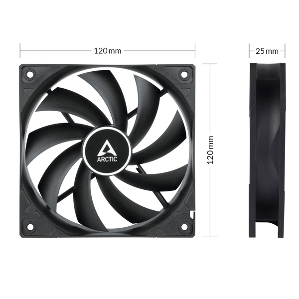 Arctic ACFAN00202A, 120mm, 800RPM, Cooler, Black