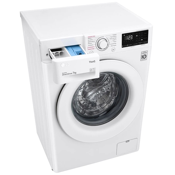 სარეცხი მანქანა LG F2WV3S7S3E, 7Kg, D, 1200Rpm, Washing Machine, White