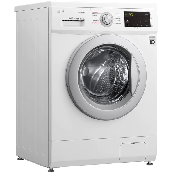 სარეცხი მანქანა LG F4J3TS4WE, 8Kg, D, 1400Rpm, 75Db, Washing Machine, Silver