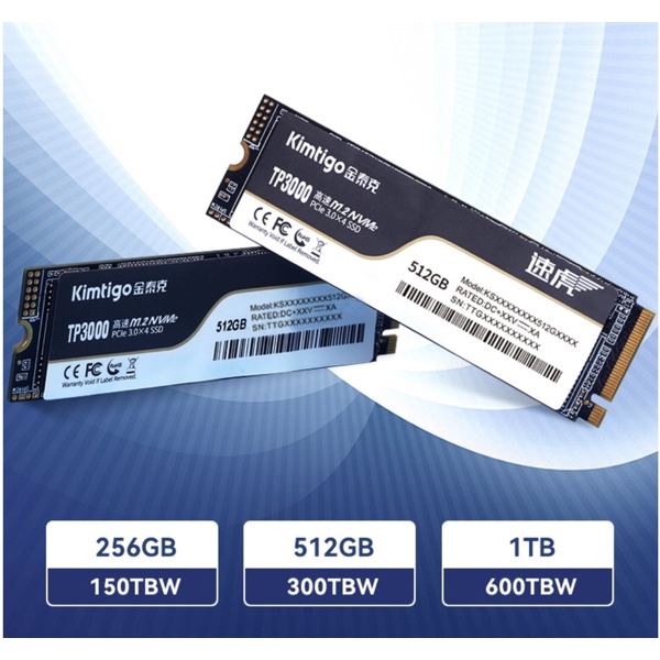 Kimtigo SSD NVMe 256GB TP-3000 K256P3M28TP3000 M.2 2280, PCIe 3.0