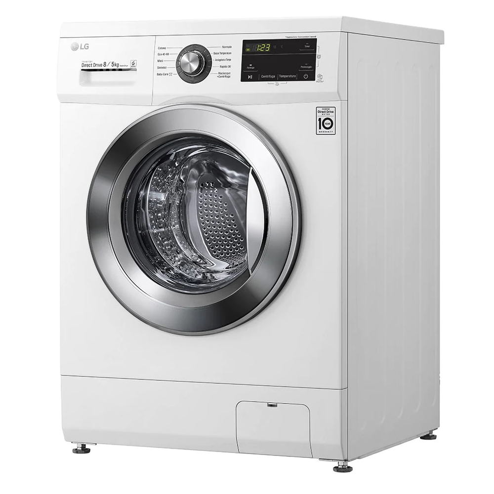 სარეცხი+საშრობი მანქანა LG F4J3TM5WE, 8KG, D, 1400Rpm, 54Db, Washer-Dryer Machine, White