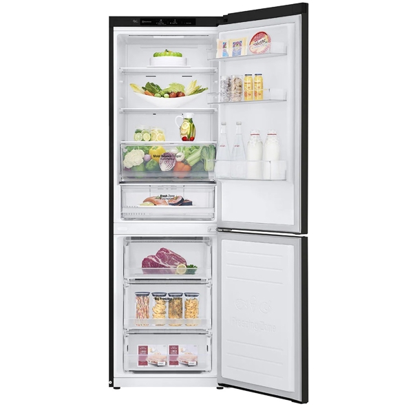 მაცივარი LG GBB61BLJMN, 341L, E, No Frost, Refrigerator, Black