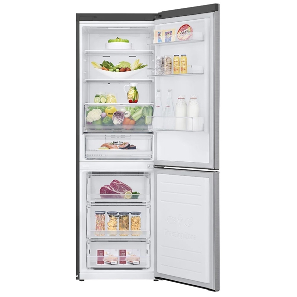 მაცივარი LG GBB61PZHMN, 341L, E, No Frost, Refrigerator, Silver