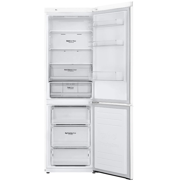 მაცივარი LG GBB61SWHMN, 341L, E, No Frost, Refrigerator, White