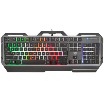 კლავიატურა Trust 23577 GXT 856 Torac, Wired, LED, USB, Gaming Keyboard, Black