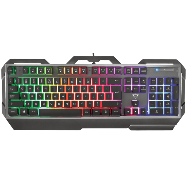 კლავიატურა Trust 23577 GXT 856 Torac, Wired, LED, USB, Gaming Keyboard, Black