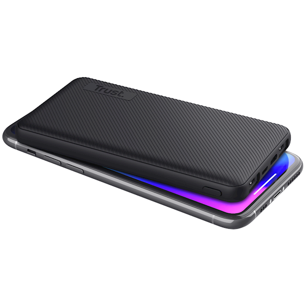 პორტატული დამტენი Trust 24677 Primo, 15000mAh, Micro USB, Type-C, USB-A, Power Bank, Black