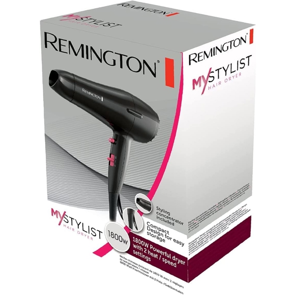 Remington D2121, 1800W, Hair Dryer, Black