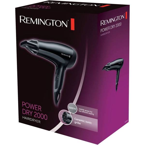 თმის საშრობი Remington D3010 Hair dryer, 2000W, Hair Dryer, Black