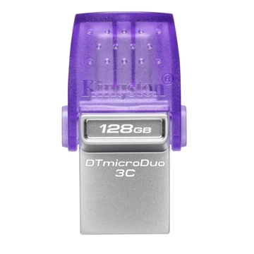 USB ფლეშ მეხსიერება Kingston DTDUO3CG3/128GB, 128GB, USB 3.2, Type-C, Violet