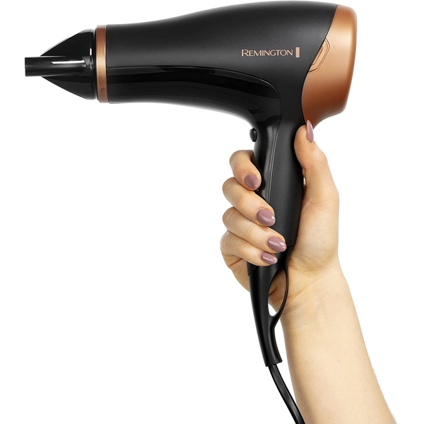 თმის საშრობი+ თმის უთო Remington D3012GP Hair dryer/Straightener, 2000W, 2 In 1, Black/Bronze