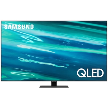 ტელევიზორი Samsung QE75Q80AAUXRU, 75", 4K UHD, Smart TV, HDMI, USB, RJ-45, CI, BT, Wifi, Dark Silver