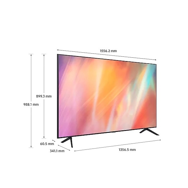 ტელევიზორი Samsung UE70AU7100UXUA, 70", 4K UHD, Smart TV, HDMI, USB, RJ-45, Wifi, BT, Titan Gray