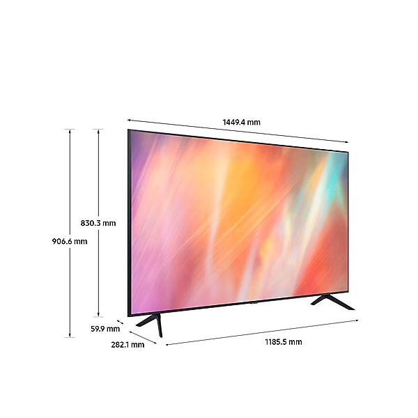 ტელევიზორი Samsung UE65AU7100UXUA, 65", 4K UHD, Smart TV, HDMI, USB, RJ-45, CI, Wifi, BT, Titan Gray