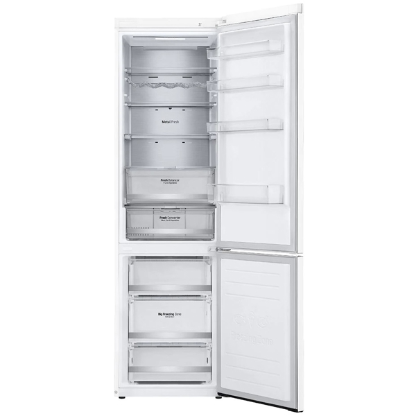 მაცივარი LG GBB72SWUCN1, 384L, C, No Frost, Inverter, Refrigerator, White