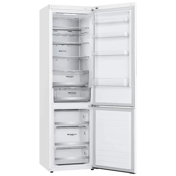 მაცივარი LG GBB72SWUCN1, 384L, C, No Frost, Inverter, Refrigerator, White