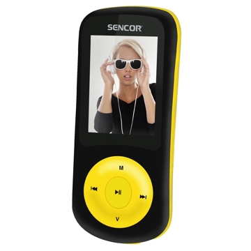 MP3/MP4 პლეერი Sencor SFP 5870 BY, 1.8" TFT LCD, 8GB, MP3 Player, Black/Yellow